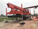 Hydraulic step type telescopic pile driver